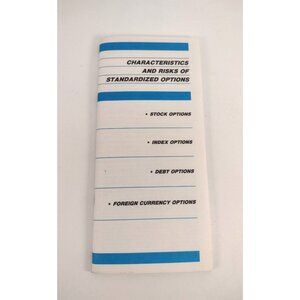 Vintage 1985 Booklet On Standardized Options Characteristics Stock Market Trades
